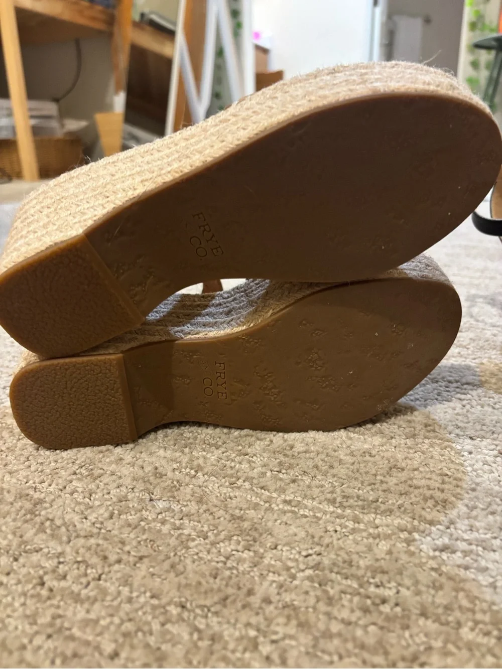 Women’s Frye Tan Espadrille Sandals - Wedge size 6.5